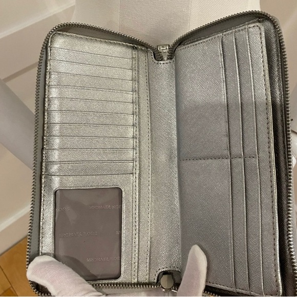 Large, Silver Wallet by Michael Kors - Picture 3 of 4